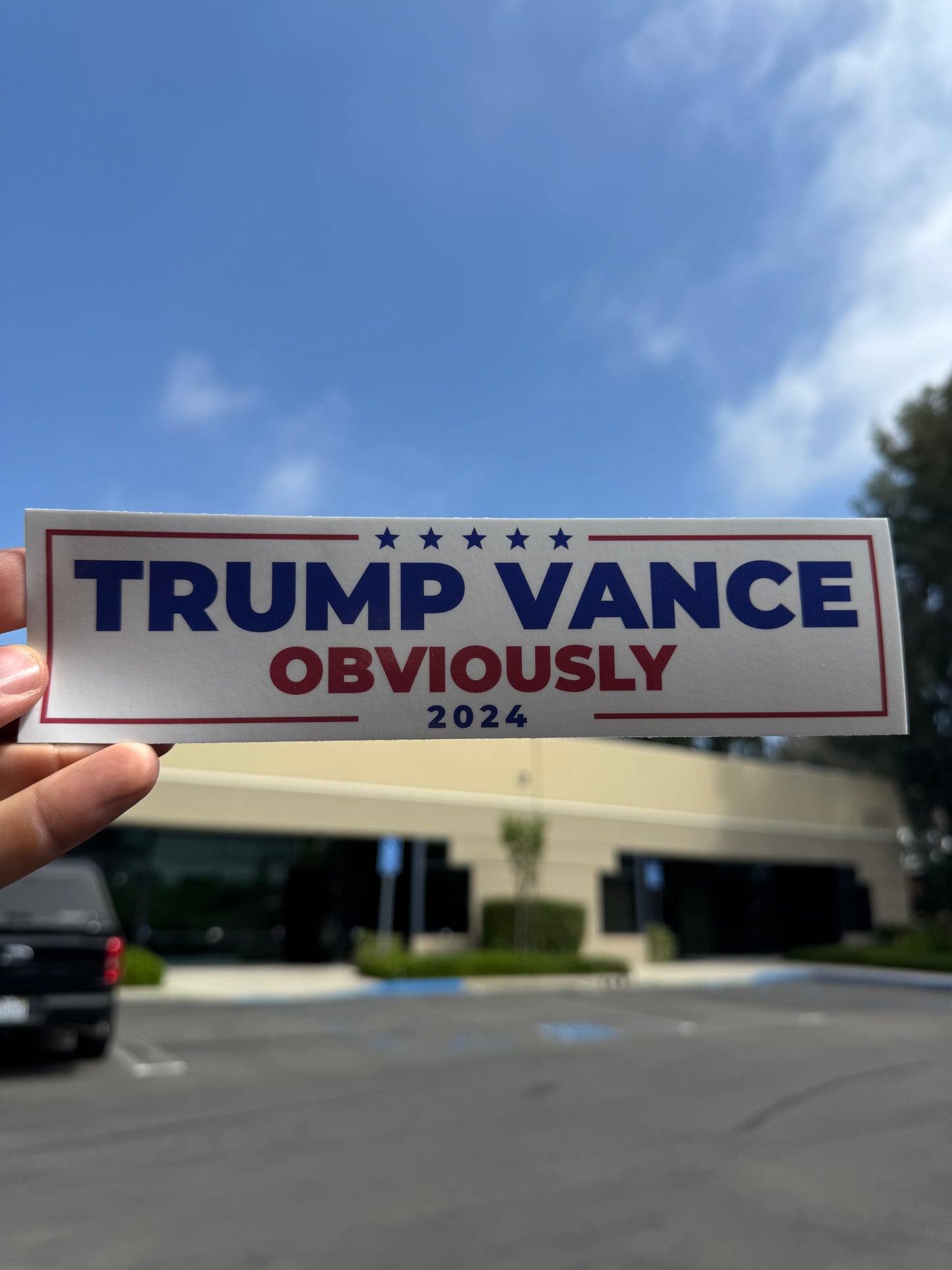 Trump-Vance Obviously Bumper Sticker (2024)