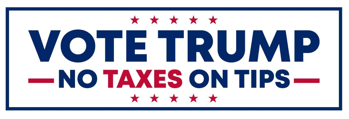 Vote Trump No Taxes on Tips (0.5in x 1.5in)