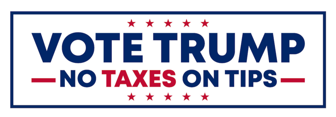 Vote Trump No Taxes On Tips - Receipt Sticker (2024) – Trump Stickers